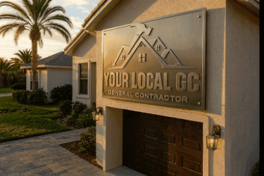 Your Local GC Inc company signage on completed home project in North Port FL